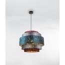 Globo 15266H3 Pendelleuchte Ticon 1x60W | E27 - schwarz, mehrfarbig