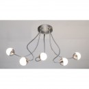 Globo 24134-5D LED Deckenleuchte Roslin 5x5W | 2350lm | 3000K - flexibler Arm, Nickel, matt
