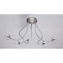 Globo 24134-5D LED Deckenleuchte Roslin 5x5W | 2350lm | 3000K - flexibler Arm, Nickel, matt