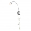 Globo 24134W LED Wandleuchte Roslin 1x5W | 470lm | 3000K - flexibler Arm, Nickel, matt