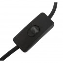 Globo 24136T Tischleuchte Bronn 1x40W | E14 - Kabelschalter, chrom, weiß