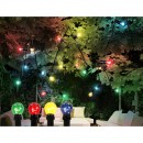 Globo 3400 Lighting Kette Nirvana 10x25W | E27 LED | 160L | IP44 - Mittel Lieferumfang enthalten, schwarz, rot, gelb, blau, grün