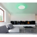 Globo 48378-40RGB LED Deckenleuchte Rudi 1x37W | 260-2600lm | 3000K-6000K | RGB - Fernbedienung, Farbfixierung, dimmbar, Termin, Memory-Funktion, opal weiß