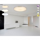 Globo 48388-90 LED Deckenleuchte Pierre 1x90W | 5900L | 3000K-6500K - dimmbar, Fernbedienung, opal, weiß