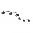 Globo 54121-6 Deckenaufbau Spotleuchte Troy 6x8W | E14 - verstellbar, schwarz