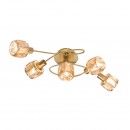 Globo 54358-5 Deckenleuchte Mero 5x40W | E14 - golden, amber