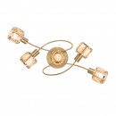Globo 54358-5 Deckenleuchte Mero 5x40W | E14 - golden, amber