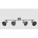 Globo 54653-4 Spotleuchte Deckenleuchte Fabian 4x25W | E14 - einstellbar, grau