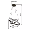 Globo 67314-60H LED Pendelleuchte GROUNI  | 60W integrierte LED-Quelle | 3387lm | 2700-6000K