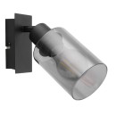 Globo 15465-1 Wandleuchte Hadera 1x15W | E27 - schwarz, rauch