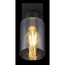 Globo 15465-1 Wandleuchte Hadera 1x15W | E27 - schwarz, rauch