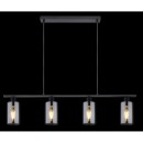 Globo 15465-4H Deckenleuchte Hadera 4x60W | E27 - schwarz, rauch