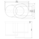 Globo 67193-55H LED Deckenleuchte Halli 1x55W | 1800lm | 2700-6000K- Fernbedienung, dimmbar, Nachtmodus, Memoryfunktion, opal, schwarz