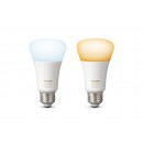 Philips Hue 8718696729083 LED Lampe 1x9,5W | E27 | 2200-6500K - Doppelpack; weiß