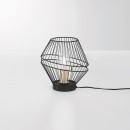 Luce Ambiente Design I-KIKO-L Tischlampe KIKO | 1×60W E27 | mit Schalter | schwarz | gold