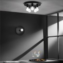 Luce Ambiente Design I-STRIKE-PL5-NER Deckenleuchte STRIKE | 5×60W E27 | schwarz