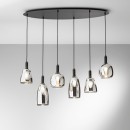 Luce Ambiente Design I-WEIZEN-S6 Pendelleuchte WEIZEN E14 | schwarz | chrom