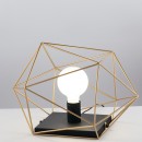 Luce Ambiente Design I-ABRAXAS-L1 ORO Tischlampe ABRAXAS | 1×60W E27 | mit Schalter | schwarz | gold