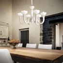Ideal Lux 093994 Pendelleuchte 6x40W Bon Bon | E14 - weiß