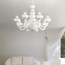 Ideal Lux 132129 Pendelleuchte Praga 6x40W| E14 - weiß