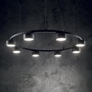 Ideal Lux 235547 Decken Kronleuchter Minor 8x15W | GX53 - schwarz