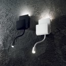 Ideal Lux 243160 LED Wandleuchte Probe mit Schalter und USB 1x9W | 3000K - weiß