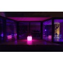 Immax 08222L LED Außen aufblasbarer Hocker mit LED-Hintergrundbeleuchtung 50 cm | RGB - IP44, Fernbedienung
