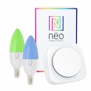 Immax Neo 07043C Set Lampen und Brücke Smart 2x3,5W | E14 - RGB, dimmbar