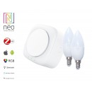 Immax Neo 07043C Set Lampen und Brücke Smart 2x3,5W | E14 - RGB, dimmbar