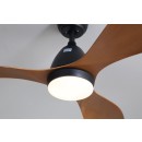 Immax 07141-B LED-Deckenventilator Vento 1x18W | 1500lm | 3000-4000-6000K - schwarz, braun