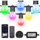 Immax 07900L LED-Außenleuchtengirlande Smart 1x15W | 1200lm | 2700/4000/6500K | IP65 | RGB - dimmbar, WLAN, Tuya, schwarz