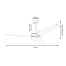 Immax NEO LITE 07285L LED Ventilator mit Licht VARIABLE  integrierte LED-Quelle