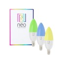 Immax NEO 07716C LED Set 3XZA Smart Lampe 3X5,5W | E14 | 1410lm | 2700-6500k - dimmbar, WiFi, Tuya, weiß