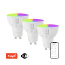 Immax NEO 07724C LED Set 3XZA Smart Lampe 3X5,5W | Gu10 | 1050lm | 2700-6500K | CCT | RGB - dimmbar, WiFi, Tuya, weiß
