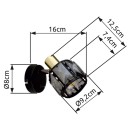 Globo 54357-1B Wandleuchte Indiana 1x40W | E14 - schwarz, gold