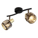 Globo 54357-2B Deckenleuchte Indiana 2x40W | E14 - schwarz, gold