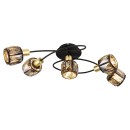 Globo 54357-5B Deckenleuchte Idniana 5x40W | E14 - schwarz, gold