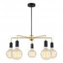Italux MDM3386/5 BK+GD Malene | 40W E27