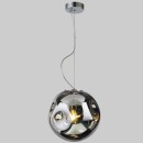 Italux PND-3693-L-1 + CH-SMK Deckenleuchte Hängeleuchte Sao 1x60W | E27 - chrom, rauchglas