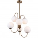 Italux PND-5500-6-HBR Pendelleuchte Gela 6x5W | G9 - Messing, weiß