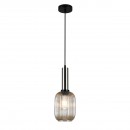 Italux PND-5588-1M-SC + AMB Pendelleuchte Antiola 1x40W | E27 - Nickel, satiniert, Bernstein