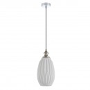 Italux PND-8002-1B-AC-OP Pendelleuchte Rodez 1x60W | E27 - Nickel satiniert, transparent