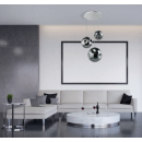 Italux PND-3693-3-CH + SMK Hängeleuchte Sao 3x60W | E27 - chrom, rauchglas