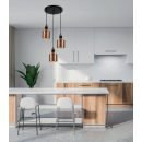 Italux PND-2439-3 COP Pendelleuchte Restenza 3x40W | E27 - Kupfer
