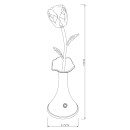 Globo 28112 LED dekorative Tischlampe - Rose Jimmy 3xAAA | RGB-Silber