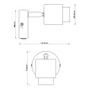 Globo 54031-1 Wandleuchte Jorna 1x40W | E27 - braun, schwarz