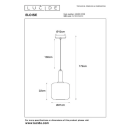 Lucide L454050130 Pendelleuchte ELOISE  E27