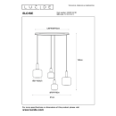 Lucide L454050430 Pendelleuchte ELOISE  E27