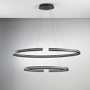 Luce Ambiente Design CLARKE-S120 LED Pendelleuchte CLARKE | 88W integrierte LED-Quelle | Seilleuchte | schwarz