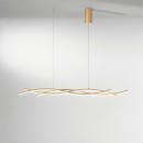 Luce Ambiente Design KINETIC-S-ORO LED Pendelleuchte KINETIC | 40W integrierte LED-Quelle | Seilleuchte | gold